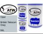 Preview: Opel, British Telecom Grey, 84L: 500ml Lackdose + 500ml Klarlack + 250ml Härter - Set, von ATW Autoteile West.
